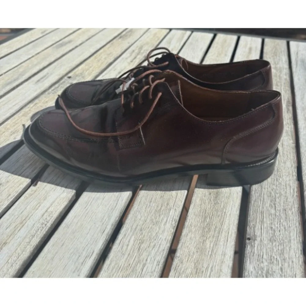 Bostonian CLASSICS First Flex U-tip Men Oxford Leather Dress Shoes Sz 11M‎ BROWN